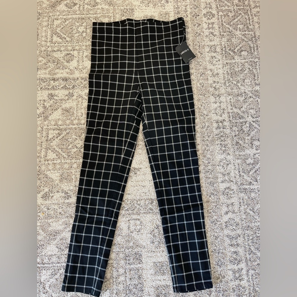 Forever 21 checkered stretch leggings/ pants
